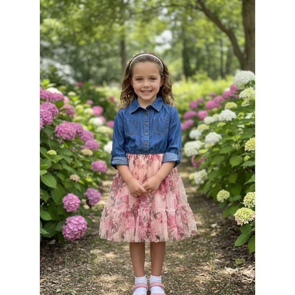 Pink & Violet Girls Dress For Any Casual Party Activity size 8